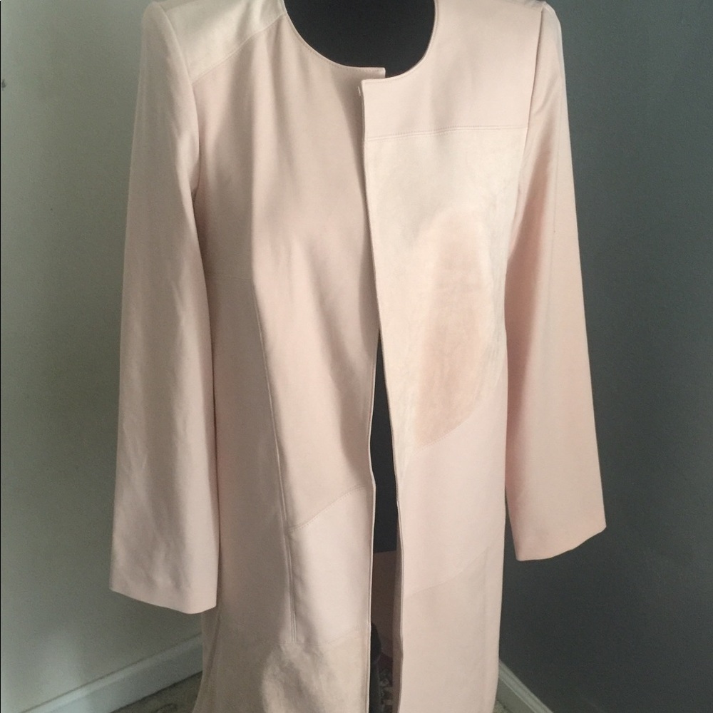 Long suede cardigan jacket